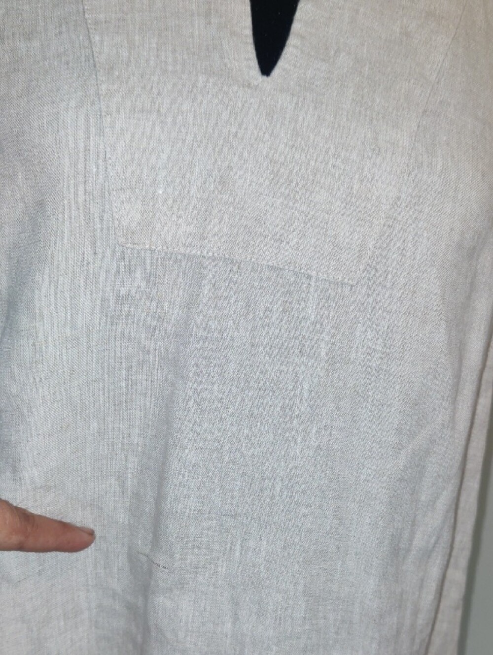 Madewell Linen Split-Neck Tunic Dress - Natural - Picture 10 of 12